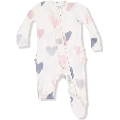 Angel Dear Babies'  Hearts Footie In Brown