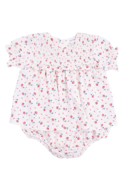 Angel Dear Babies'  Joli Rosette Print Skirted Bodysuit In Multi