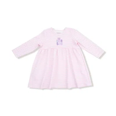Angel Dear Kid's Big Sis Long Sleeve Play Dress In Pink