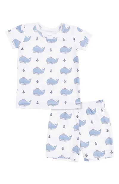 Angel Dear Babies'  Kids' Bubbly Sailor Whales Top & Shorts Set In Blue