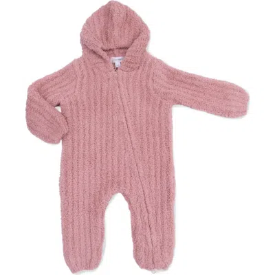 Angel Dear Babies'  Kids' Chenille Hooded Romper In Pink