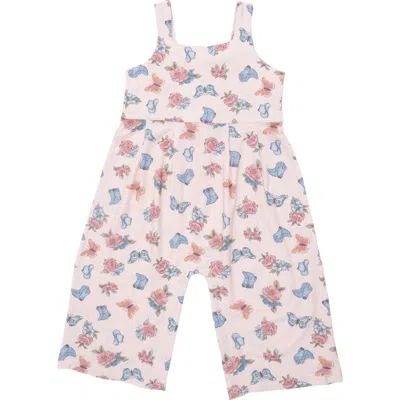 Angel Dear Babies'  Kids' Country Boots Wide Leg Jumpsuit In Pink