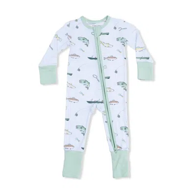 Angel Dear Kids Fishing Bamboo Convertible Romper In Blue