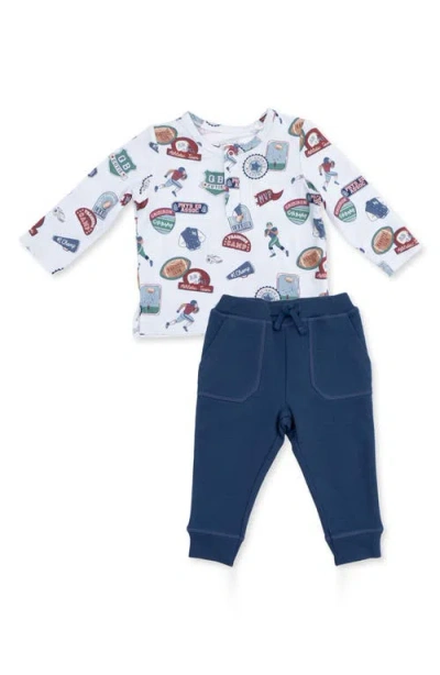 Angel Dear Babies'  Kids' Football Patches Top & Joggers Set In Multi