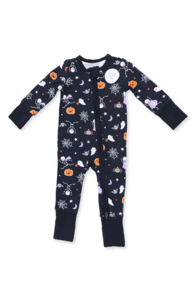 Angel Dear Babies'  Kids' Halloween Skeleton Buddies Romper In Black