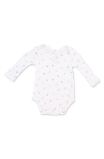 Angel Dear Babies'  Kids' Little Horseshoes Long Sleeve Bodysuit In White