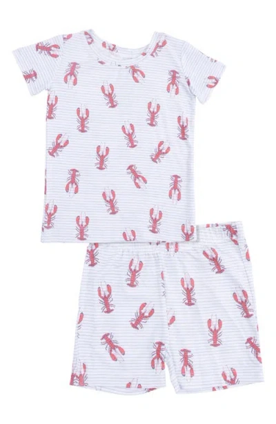 Angel Dear Babies'  Kids' Lobster Shirt & Shorts Set In White