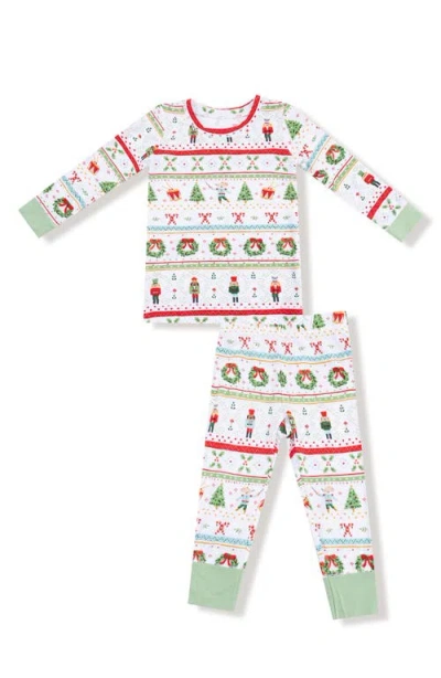 Angel Dear Babies'  Kids' Nutcracker Fair Isle Long Sleeve Top & Leggings Set In Multi
