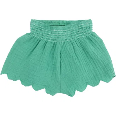Angel Dear Babies'  Kids' Organic Cotton Muslin Shorts In Green