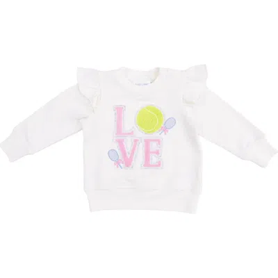 Angel Dear Babies'  Kids' Pretty Tennis Sweatshirt In White