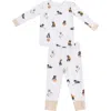 Angel Dear Kids' Sporty Puppies Top & Pants Set In White