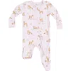 Angel Dear Little Fawn Zip Footie In Neutral