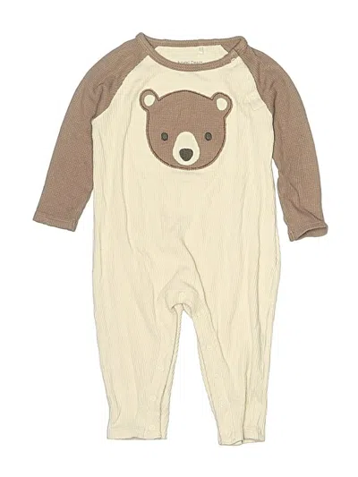 Pre-owned Angel Dear Kids' Long Sleeve Onesie In Brown