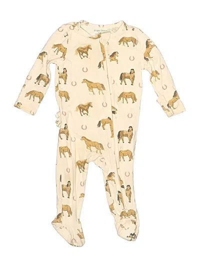 Pre-owned Angel Dear Babies' Long Sleeve Onesie In Gold