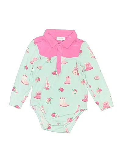 Pre-owned Angel Dear Kids' Long Sleeve Onesie In Green