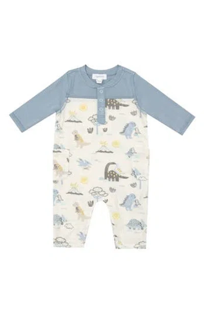 Angel Dear Babies'  Love Dinos Romper In Blue