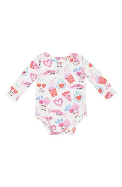 Angel Dear Babies'  Love You Foodie Much Bodysuit In White