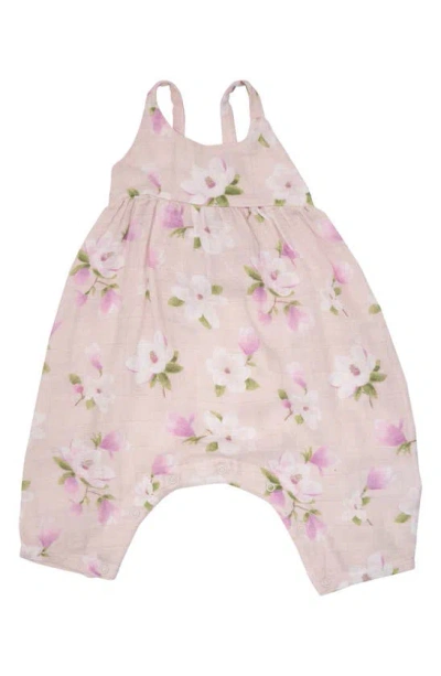 Angel Dear Babies' Magnolia Floral Romper In Pink