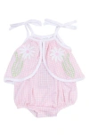 Angel Dear Mini Gingham Bodysuit In Pink
