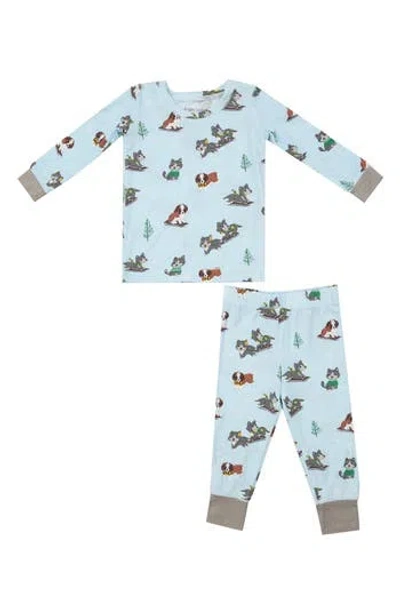 Angel Dear Babies'  Mush Puppies Lounge Set In Blue