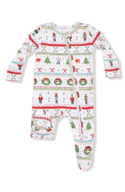 Angel Dear Babies'  Nutcracker Fair Isle Zip Footie In Multi