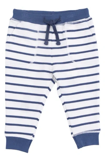 Angel Dear Babies'  Oceana Stripe French Terry Joggers In Blue