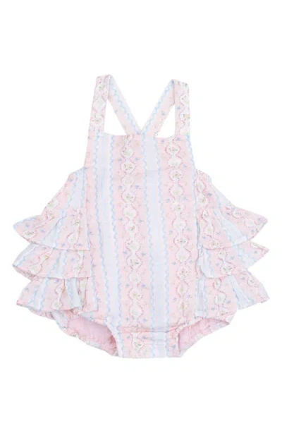 Angel Dear Babies'  Ogee Organic Cotton Muslin Bodysuit In Pink