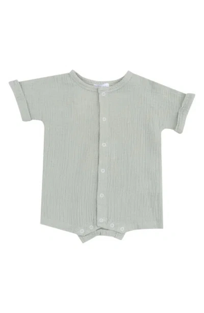 Angel Dear Babies'  Organic Cotton Gauze Romper In Green