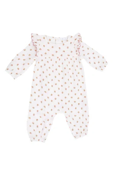 Angel Dear Babies'  Petite Pointe Fleur Romper In Animal Print
