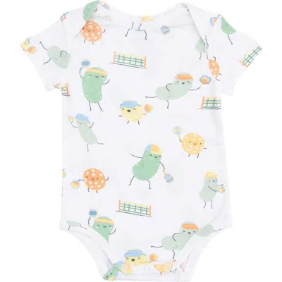 Angel Dear Babies'  Pickles Playing Pickleball Romper In Multi