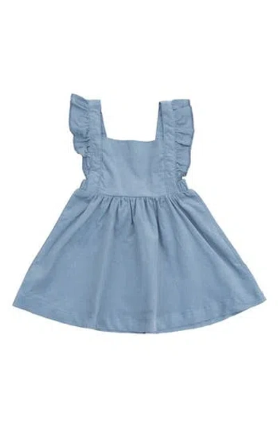 Angel Dear Babies'  Pinafore Corduroy Dress In Blue