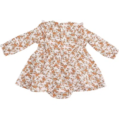 Angel Dear Babies'  Prarie Calico Ruffle Dress In Animal Print