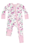 Angel Dear Babies'  Print Convertible Zip Romper In Pink