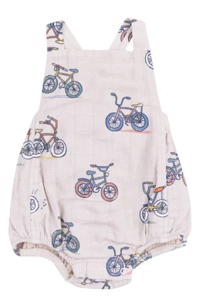 Angel Dear Babies'  Print Organic Cotton Muslin Romper In White