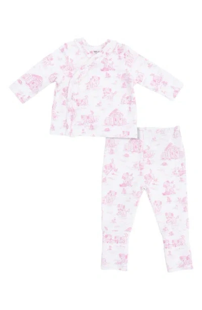 Angel Dear Babies'  Puppy Take Me Home Top & Pants Set In Pink