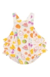 Angel Dear Babies'  Ribbon Ruffle Bodysuit In Multi