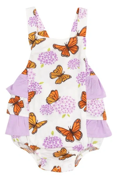 Angel Dear Ribbon Ruffle Bodysuit In Purple