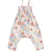 Angel Dear Smocked Bodice Romper In Multi