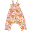 Angel Dear Babies'  Smocked Bodice Romper In Orange