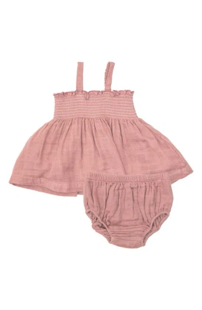 Angel Dear Babies'  Smocked Dress & Bloomers Set In Pink