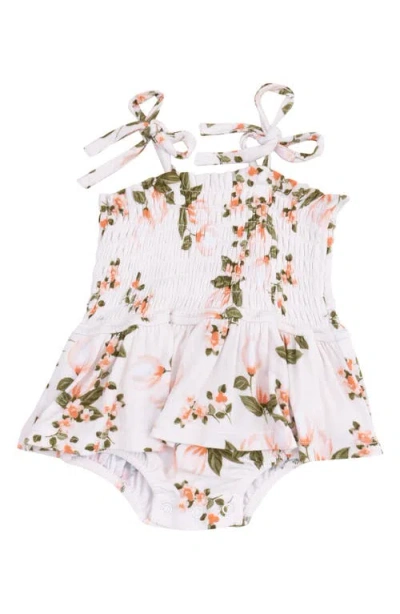 Angel Dear Babies'  Smocked Skirted Bodysuit In Yellow