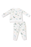 Angel Dear Soft Dinos French Terry Top & Joggers Set In White