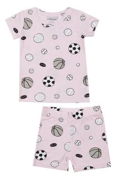Angel Dear Babies'  Softball Shorts Pajamas In Pink
