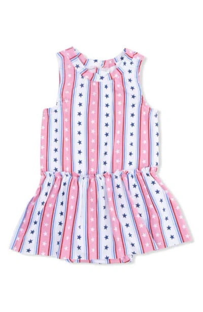 Angel Dear Babies'  Stars & Stripes Skirted Bodysuit In Multi