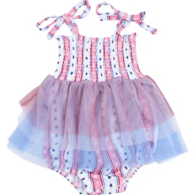 Angel Dear Babies'  Stars & Stripes Tutu Skirted Bodysuit In Multi