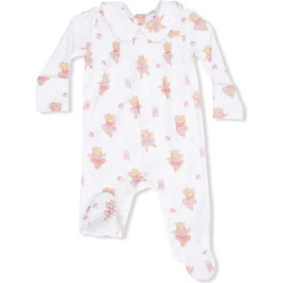 Angel Dear Babies'  Teddy Bear Ballerina Footie In Multi