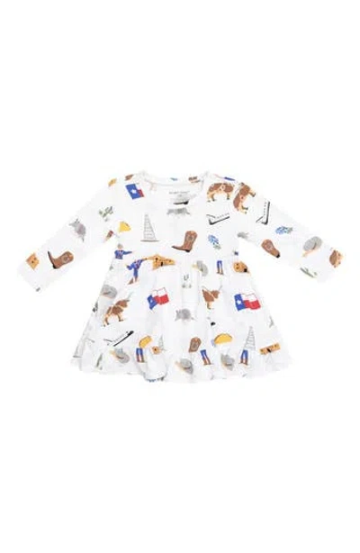 Angel Dear Babies'  Texas Twirly Long Sleeve Dress In Multi