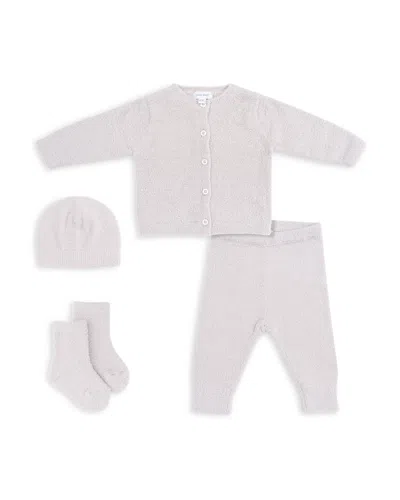 Angel Dear Unisex Chenille Hat, Button Down Cardigan, Pants & Socks, 4-piece Set - Baby In Natural