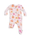 Angel Dear Unisex Holiday Two Way Zipper Footie - Baby In Pink