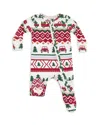 Angel Dear Unisex Holiday Two Way Zipper Footie - Baby In Red